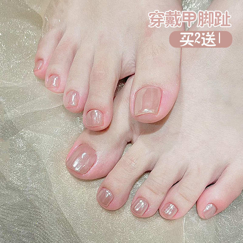 秋冬脚指甲贴片成品穿戴式