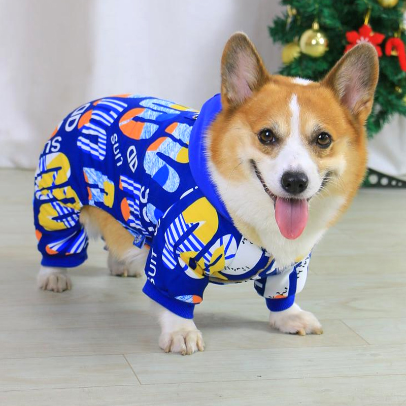 宠物狗狗四脚衣服秋冬款保暖加厚