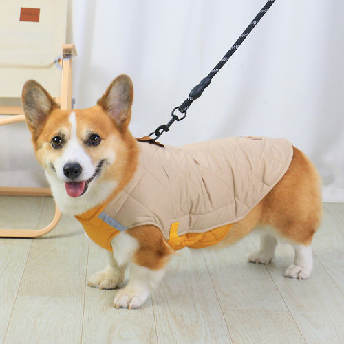 狗衣服中型犬秋冬保暖马甲可牵引