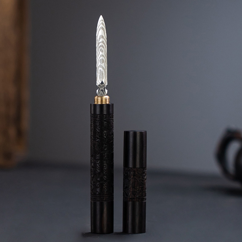 宏虎大马士革茶刀普洱茶刀实木黑檀木茶针手工花纹钢茶锥茶具配件|ruв категории посуда, чайный сервиз, Садо/ноль - от Buy2taobao.com для оказания профессиональной услуги покупки агента Taobao