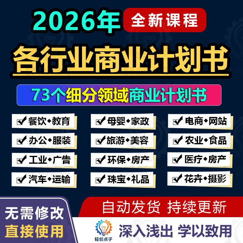 各行业商业计划书中小企业创业天使轮投融资案例模板项目策划方案
