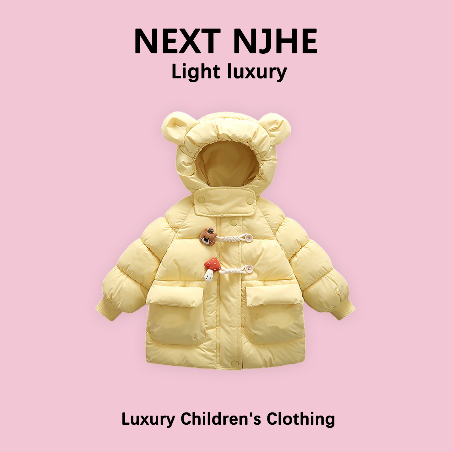 英国NEXT NJHE女童外套秋冬加厚可爱女宝宝羽绒棉服婴儿保暖棉袄