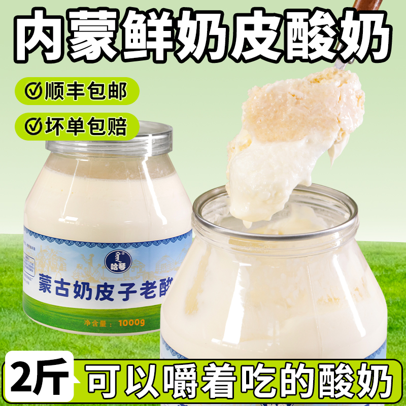 蒙古奶皮子老酸奶桶装旗舰店老式酸奶碗内蒙古新疆风味牛奶早餐