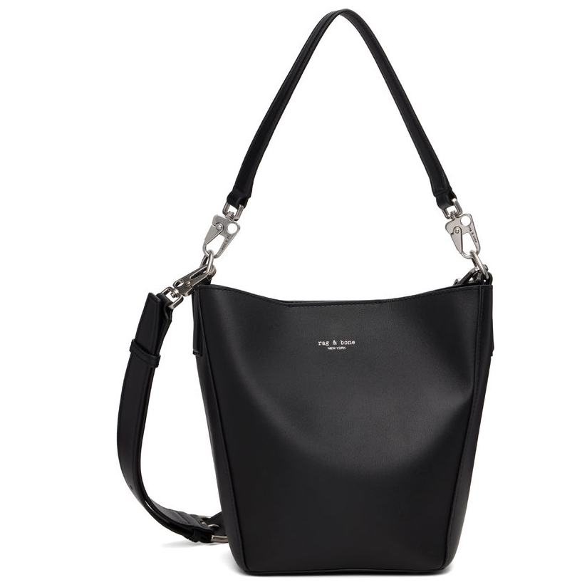 Rag  Bone 瑞格布恩 黑色 Parker Leather Bucket 单肩包女腋下