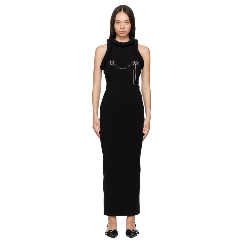 Jean Paul Gaultier 黑色 The Long 3D 连衣裙女ins仙女裙通勤O