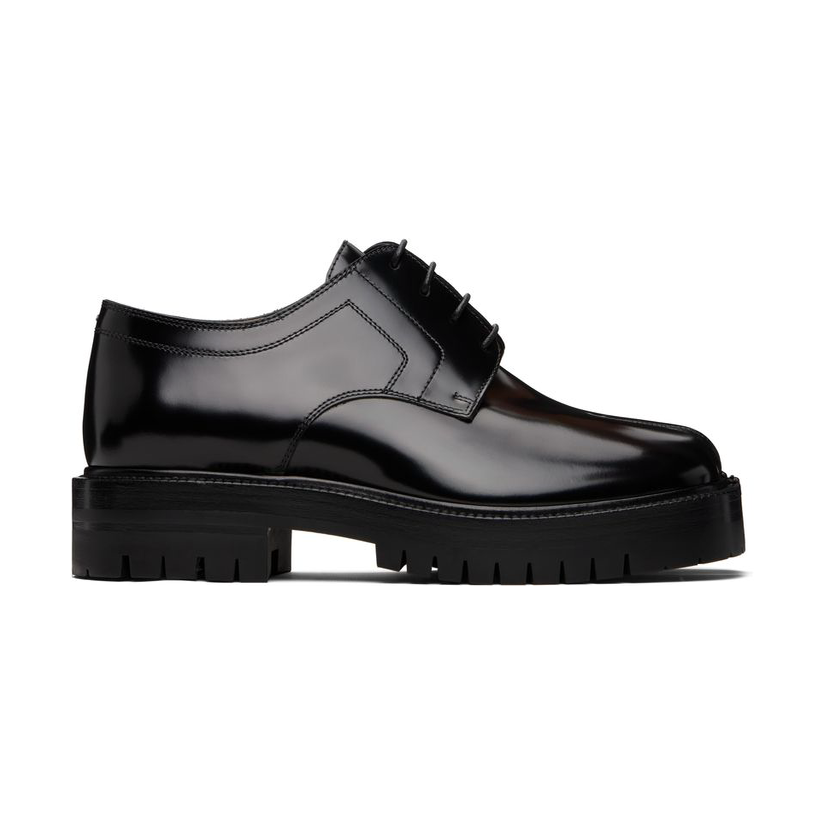 maison margiela 黑色 Tabi Lace-Up 德比鞋女