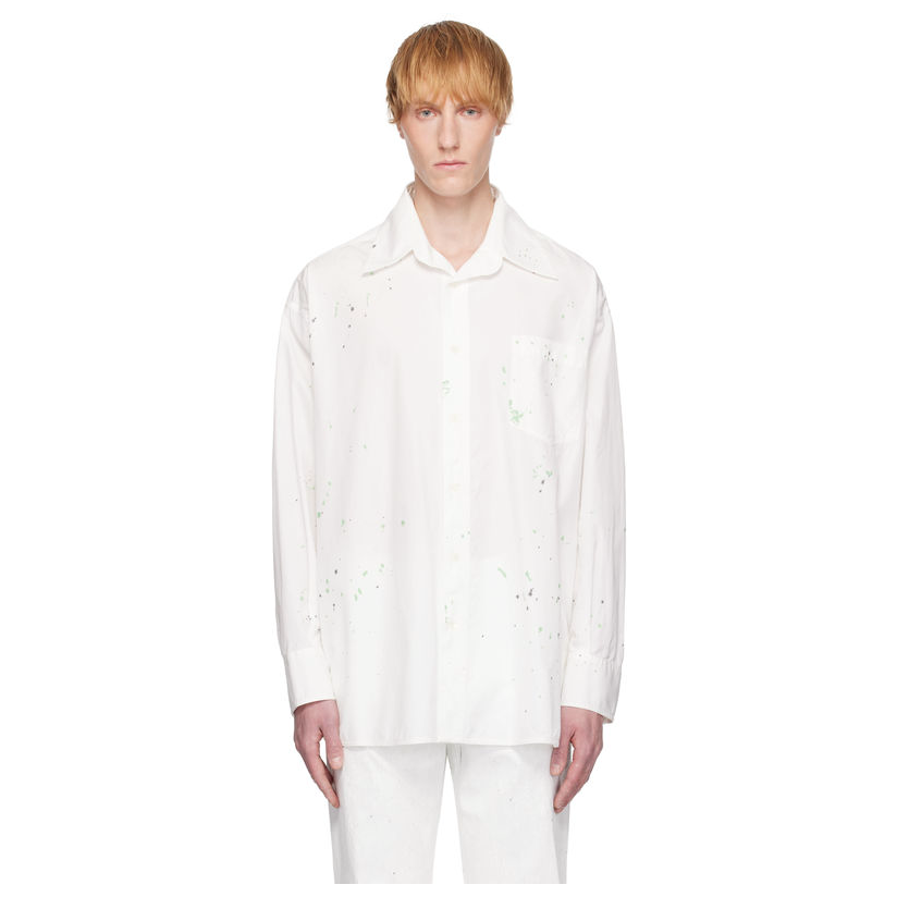 Mm6 Maison Margiela 灰白色 Painter 衬衫男新款衬衫商务户外