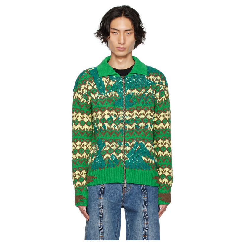 andersson bell 绿色 submerge nordic 针织开衫男