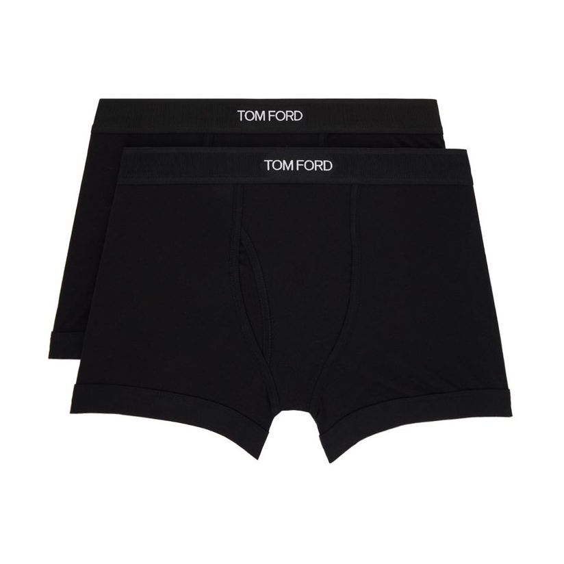 tom ford 汤姆·福特 两件装黑色平角内裤男
