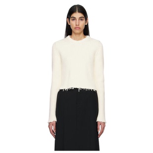 迷衣APP优惠码 Mm6 ：KCHP 灰白色镂空毛衣女 Maison Margiela