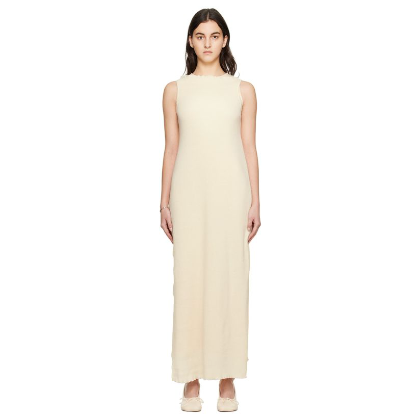 Mm6 Maison Margiela 米色叠层连衣裙女ins伴娘裙OL风裙子女百