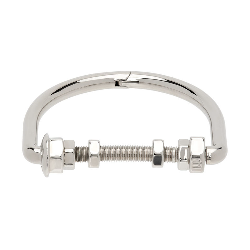 [迷衣APP优惠码：KCHP] Maison Margiela 银色 Bolt  Nut 手镯男