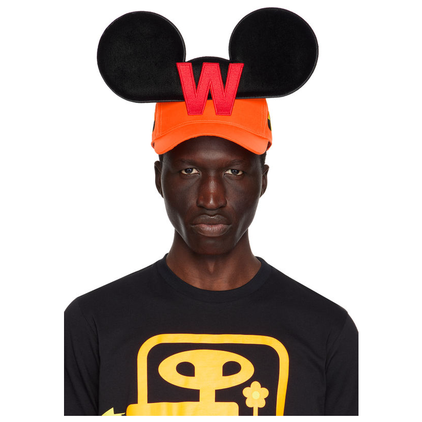 Walter Van Beirendonck橙色 Mouse棒球帽男