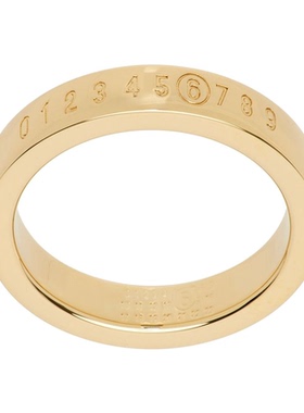 Mm6 Maison Margiela 金色 Minimal Logo 戒指男