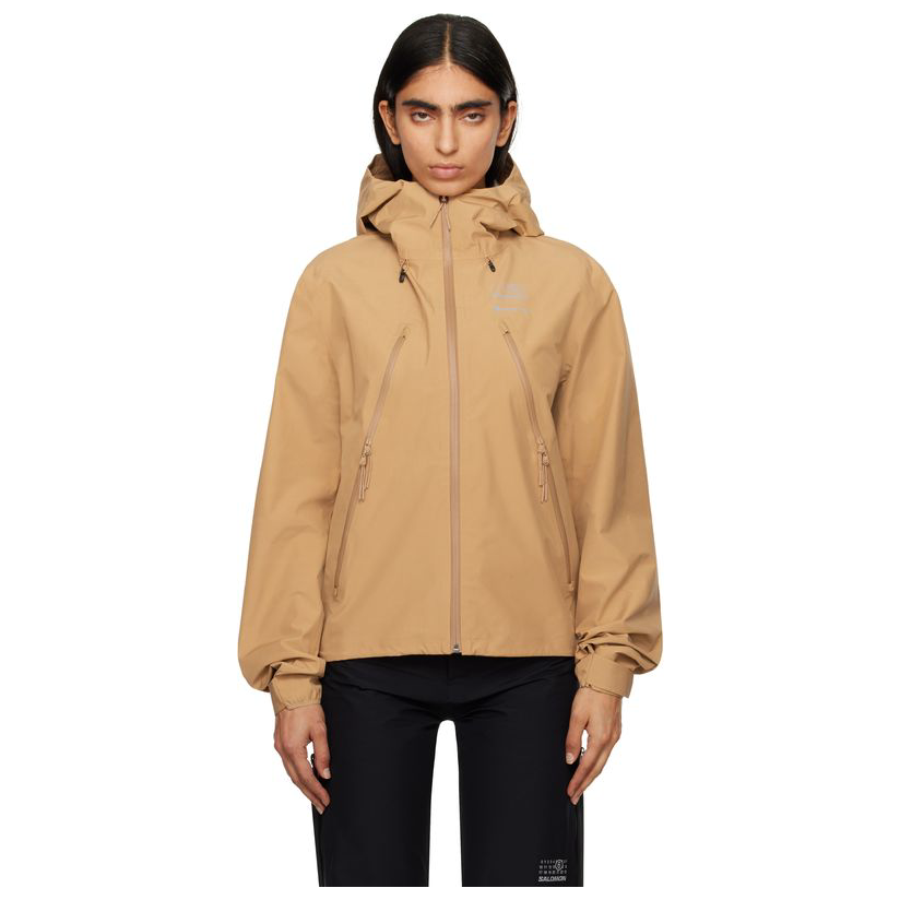 Mm6 Maison Margiela 黄褐色 Salomon 联名 Windbreaker 夹克短