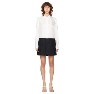 Maison 灰白色 Mm6 Margiela 连衣裙女OL风通勤 黑色 Spliced