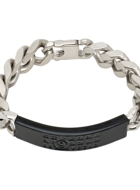 MM6 Maison Margiela 马丁·马吉拉 MM6 银色  黑色 ID Tag 手