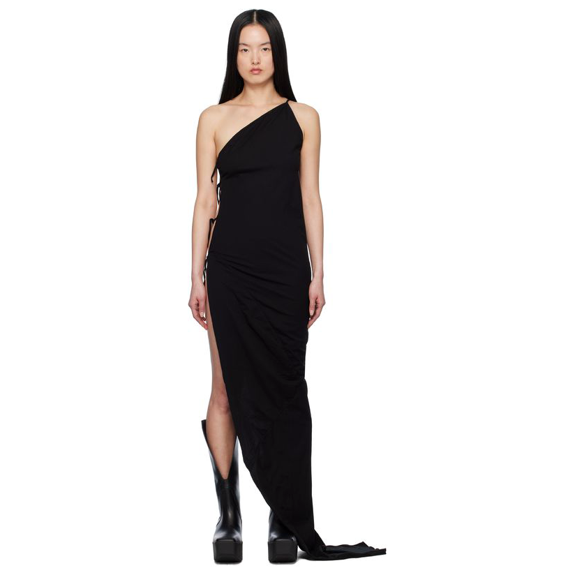 [迷衣APP优惠码：KCHP] RICKOWENS 黑色 Hollywood Taco 连衣裙