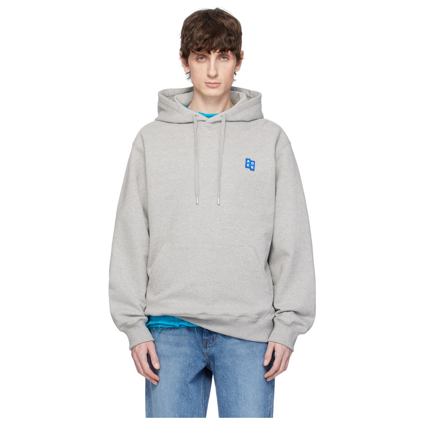 ADER ERROR 灰色 Sig; TRS Tag 01 连帽卫衣男