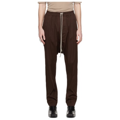 RICKOWENS 棕色 Hollywood Drawstring Long 长裤男轻质男裤登