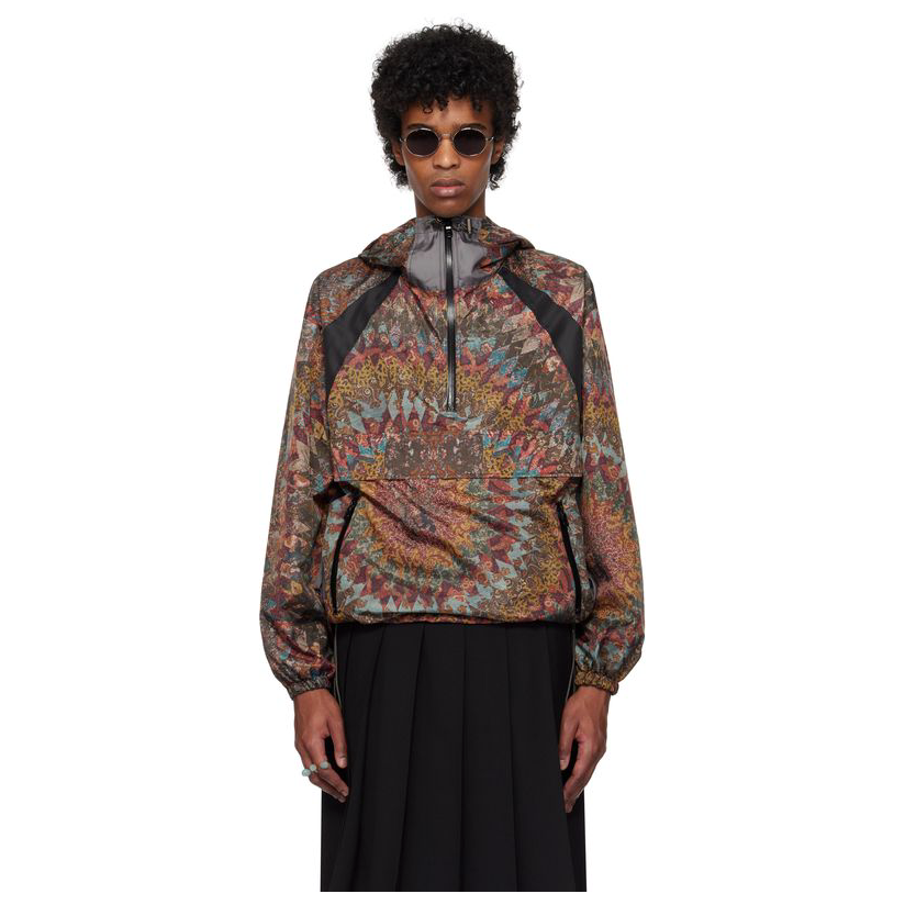 KHOKI 多色 American Quilts-Print Pull-Over 夹克短外套男防