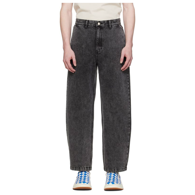 ADER ERROR 黑色 Significant 系列 TRS Tag 牛仔裤男