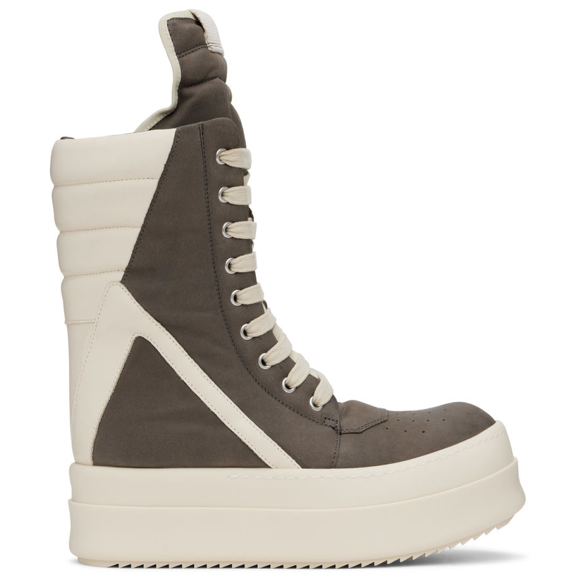 RICKOWENS 棕色  灰白色 Porterville Mega Geobasket 高帮运动