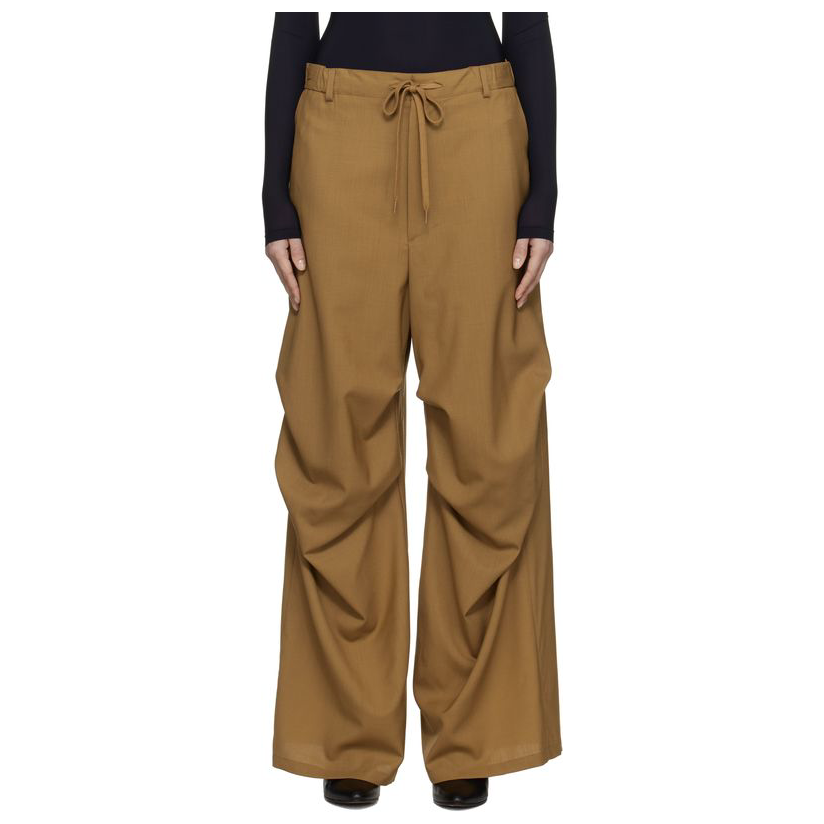 Mm6 Maison Margiela 棕色 Tailoring Wool Canvas 长裤女