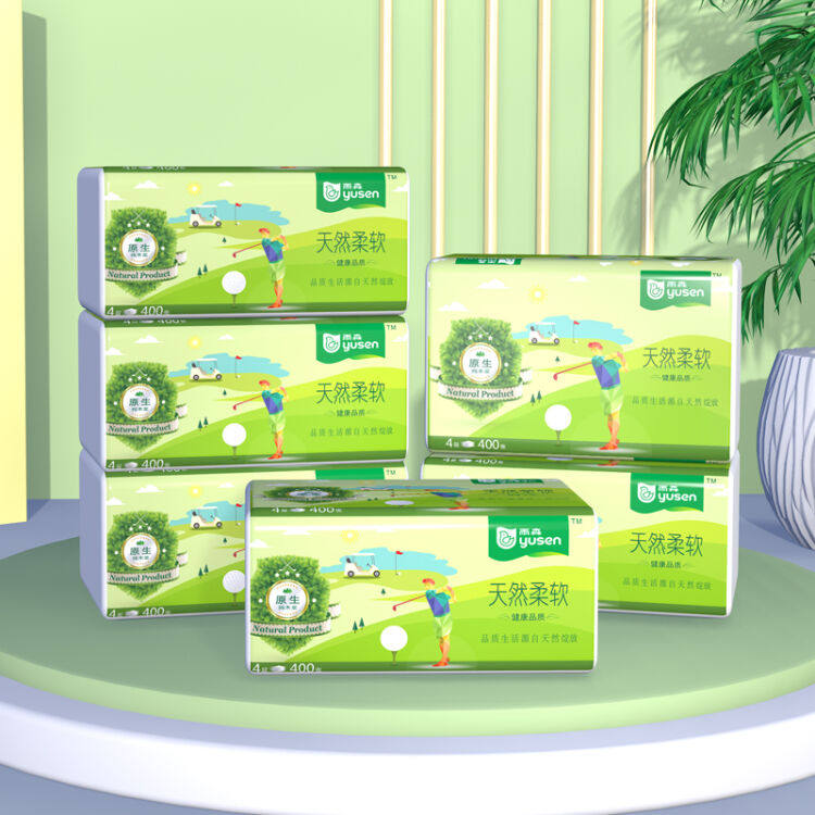 雨森（YUSEN)抽纸面巾纸400张*6包4层加厚（进口木浆干湿两用柔软怎么样,好用不?