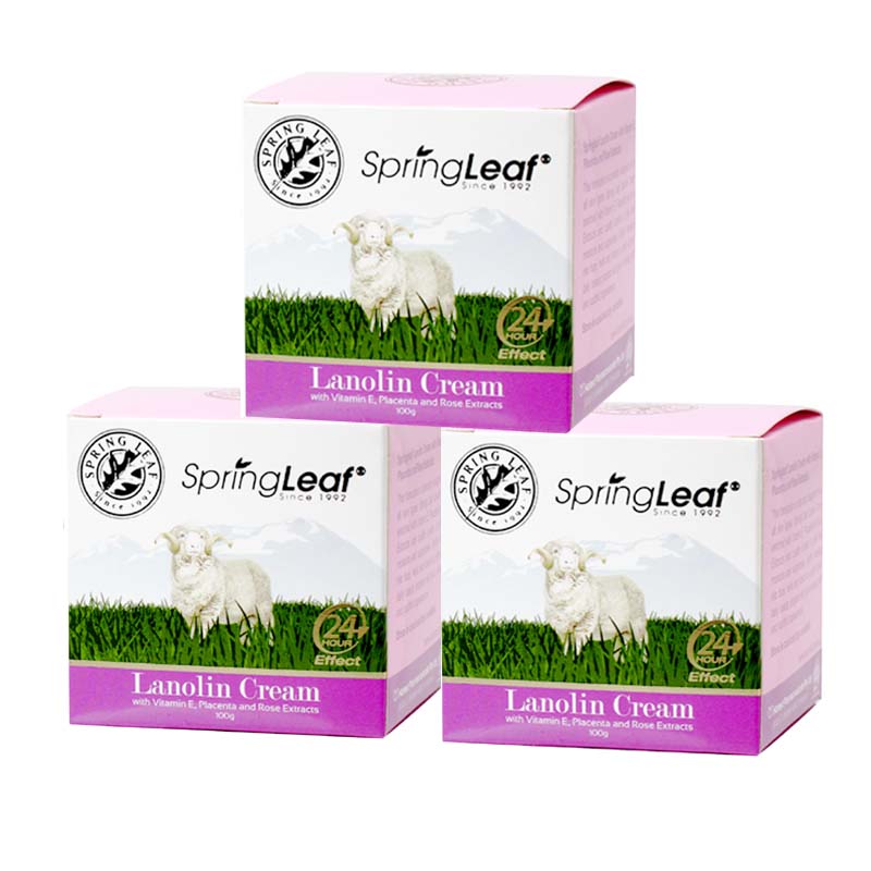 【2瓶】品牌授权澳大利亚Springleaf绿芙玫瑰绵羊油面霜乳液100g