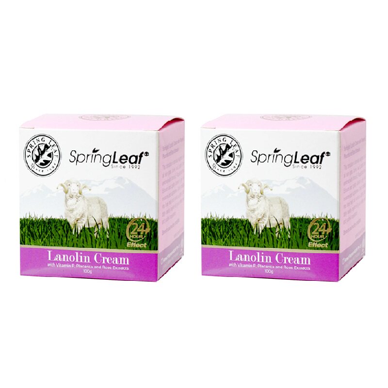 【2瓶】品牌授权澳大利亚Springleaf绿芙玫瑰绵羊油面霜乳液100g