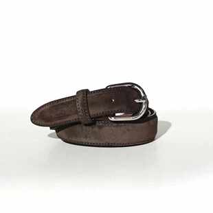 Principle M 手工意大利真皮皮带多色圆扣马蹄扣男士西裤腰带