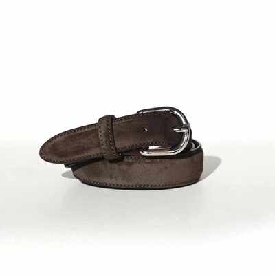 Principle M 手工意大利真皮皮带多色圆扣马蹄扣男士西裤腰带
