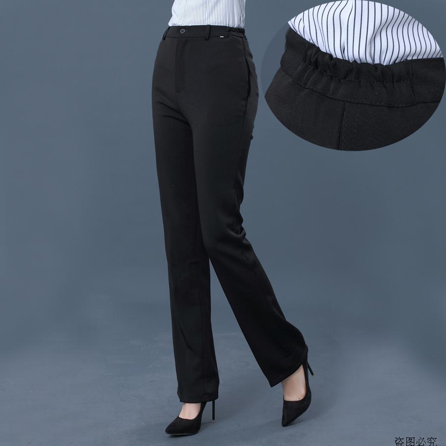 直筒修身显瘦装职业女西裤