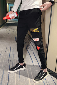 裤子潮男韩版潮流网红修身小脚裤抖音同款休闲束脚潮牌紧身裤P55图片