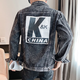2025秋季外套男牛仔衣服夹克潮流春秋款痞帅精神小伙网红P68，男装工装外套，电商A270