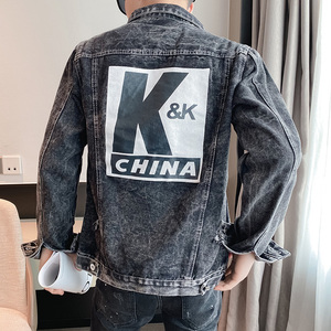 2025秋季外套男牛仔衣服夹克潮流春秋款痞帅精神小伙网红P68图片