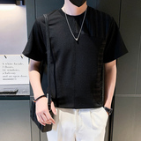 夏季男士t恤男装短袖半袖潮流潮牌体恤高级感痞帅P48，男装T恤，电商A270