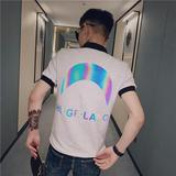 2025年夏季新款韩版修身短袖T恤韩版潮牌精神小伙翻领polo衫P48，男装T恤，电商A270