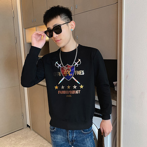 卫衣潮牌长袖秋季男士印花网红T恤小衫帅气百搭2025春秋款P55图片