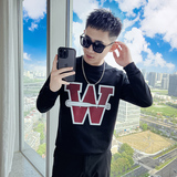 秋季男士卫衣t恤打底衫上衣长袖修身潮流圆领WY12-p48，男装T恤，电商A270