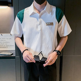 夏季男士t恤男装polo衫短袖半袖翻领潮流体恤2025新款Polo衫P48，男装T恤，电商A270