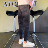 青春流行休闲长裤小直脚牛仔裤男2025夏季痞帅潮牌NZ281-P55，男装牛仔裤，电商A270