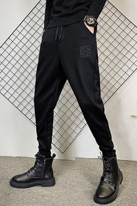 秋冬季男休闲裤长裤卫裤潮流裤子百搭2020束脚加绒加厚潮牌P65图片