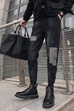 牛仔裤修身裤子潮流弹力潮牌男韩版2025新款秋季哈伦裤小脚裤P55，男装牛仔裤，电商A270