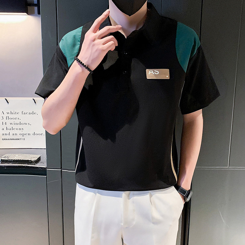 夏季男士t恤男装polo衫短袖半袖翻领潮流体恤2025新款Polo衫P48,男装T恤,电商A270