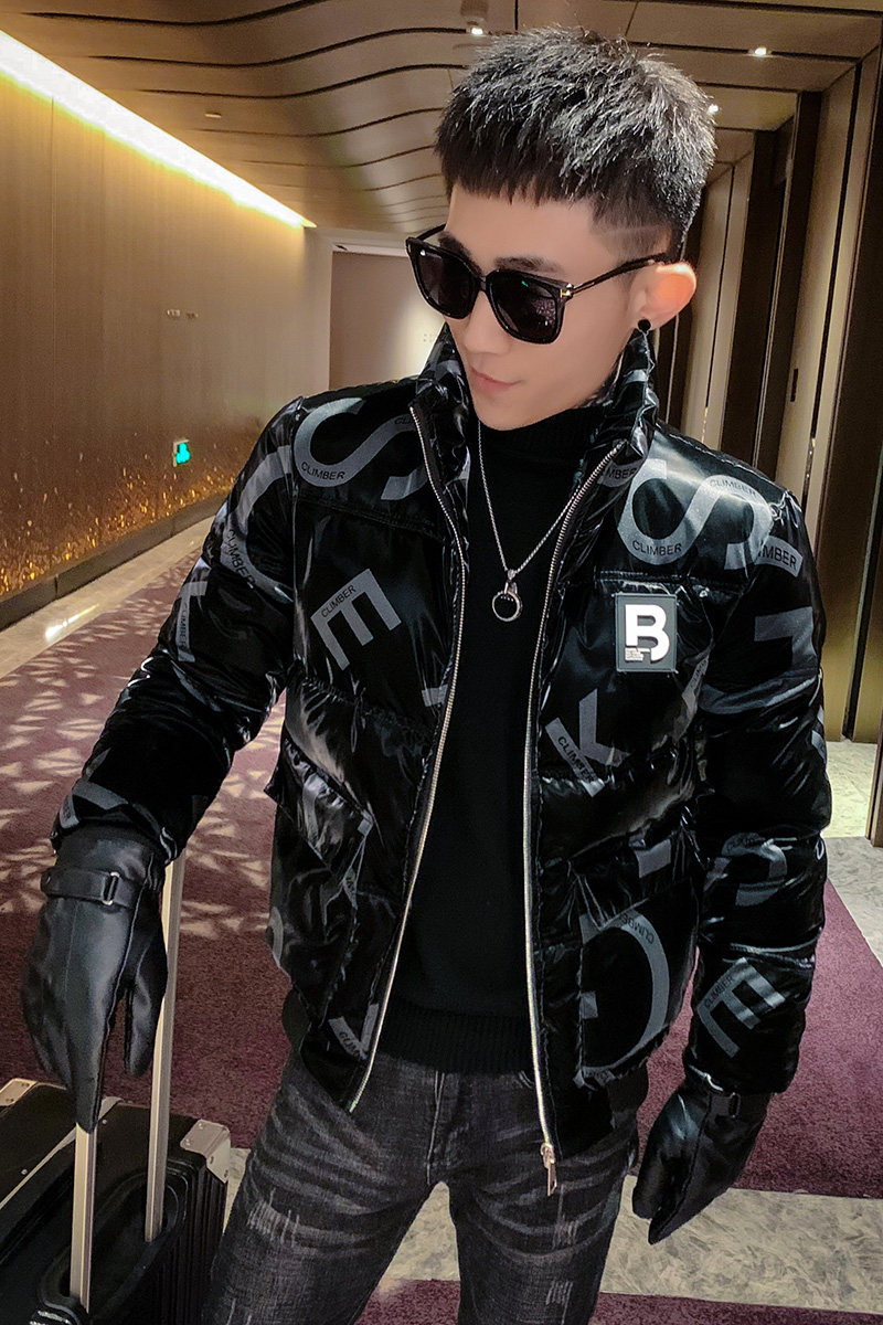冬季棉袄男士加厚短款棉衣字母外套潮流棉服精神小伙痞帅韩版P135,男装棉衣,电商A270