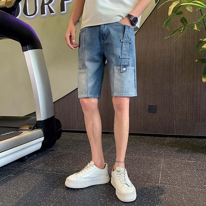 夏季男士短裤五分裤中裤直筒牛仔潮流休闲薄款弹力2023-NZ237-P45,男装牛仔裤,电商A270