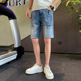 夏季男士短裤五分裤中裤直筒牛仔潮流休闲薄款弹力2023-NZ237-P45，男装牛仔裤，电商A270