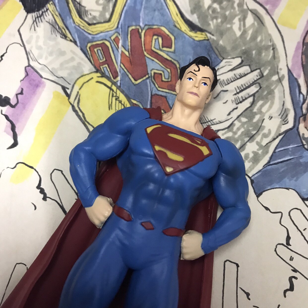 正版散货DC漫画英雄正义联盟蝙蝠侠大战超人钢铁超人人偶手办摆件